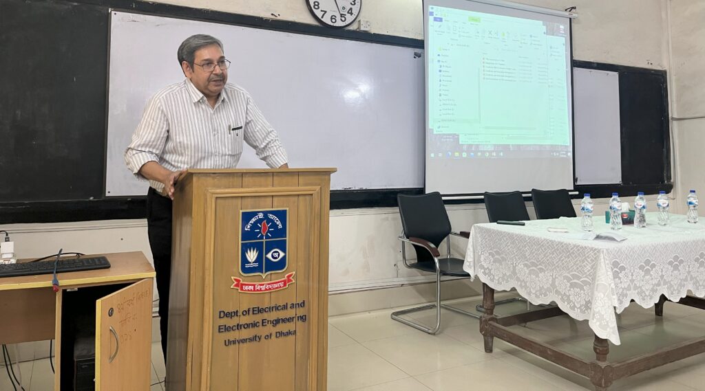 Image of Prof. Debatosh Guha Speaking